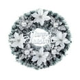 thumbnail image 2 of Adornos navideños, coronas navideñas artificiales, cintas decorativas, adornos para puertas, decoración de paredes, adornos para el hogar, ideales para Navidad. Corona de plástico., 2 of 6