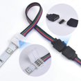 thumbnail image 3 of Kit de Connecteurs à Bande LED Rgb 95 Pcs 5050 avec Bande en Forme de T-Jambes Accessoire de Connexion de Fil Lumineux, 3 of 5