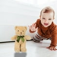 thumbnail image 4 of Brown Bear Plush Toy, Cute Bear Stuffed Animal, 9.8 Inch Soft Mini Bear Doll for Kids, Holiday Birthday Gift, Adorable Brown Teddy with Bow Tie, Hand Washable, Lightweight and Cozy, 4 of 6