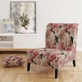 thumbnail image 2 of Designart "Blush Peony Whimsy Artwork" Pink Floral Upholstered Accent Chair - Cottage Arm Chair For Living Room, 2 of 5