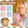 thumbnail image 2 of Sandwich Containers ReusableBread Box Meal Case for Picnic, School, Office, Camping Microwave & Dishwasher Safe, 2 of 5