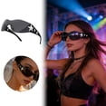 thumbnail image 1 of Stylish Frameless Star Shaped Windproof Cycling Glasses With Five Point For Outdoor Sports And, 1 of 6