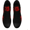 thumbnail image 2 of Coolcustomize Mens High Top Sneakers Lace-Up Gothic Designed Casual Steet Canvas Shoes for Women Red and Black Skull Shoes, 2 of 7