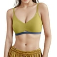 thumbnail image 1 of HXWCHs Women's Seamless Underwire Bra with Contrasting Color Hollow Design for Comfortable All-Day Wear M Army Green, 1 of 4