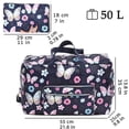 thumbnail image 5 of Foldable Travel Duffle Bag for Women Girls Large Cute Floral Weekender Overnight Carry On Bag for Kids Checked Luggage Bag (Z-Butterfly), 5 of 5