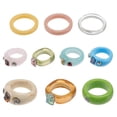 thumbnail image 1 of Unisex Resin Finger Rings Geometric Knuckle Bands Durable Lightweight Acrylic Jewelry for Everyday Wear, 1 of 3