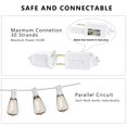thumbnail image 4 of DAMAING Cadena de luces para exteriores, 50 pies, impermeable, LED, luces de patio, regulables, con 27 bombillas retro brillantes inastillables, cadena Edison vintage, luces colgantes para exteriores,, 4 of 5