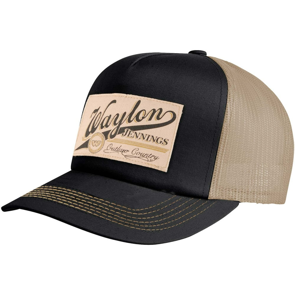 Waylon Jennings Waylon Jennings Men's Patch Trucker Hat Trucker Cap