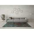 thumbnail image 3 of Ahgly Company Indoor Square Persian Light Blue Traditional Area Rugs, 4' Square, 3 of 4