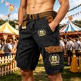 thumbnail image 2 of Mens Elastic Waist Pants Casual Cargo Pants with Multiple Pockets Blend Straight Leg Trousers, 2 of 4