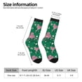 thumbnail image 2 of Daiia Tropical Leopard Print Crew Socks – Soft Breathable Long Socks for Men & Women, Moisture-Wicking & Comfortable Daily Wear Socks, One-Size Fits Most (US 5-11), 2 of 6