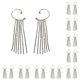 thumbnail image 1 of Sonducket Women Earrings Rhinestone Long Tassel Clip Birthday Drop Wedding Ear Ears Personalized Studs Festival Girls Jewelry Type1 NO1, 1 of 6