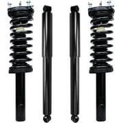 Detroit Axle - Struts Shocks for 2005-2010 Jeep Grand Cherokee 06-20 Commander 2006 2007 2008 2009 2010 Complete 2 Front Struts w/Coil Spring 2 Rear Shock Absorbers Replacement Ready Struts