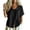 Black, variant on Womens Summer Blouses Peter Pan Collar Short Sleeve Cotton Linen Shirts Casual Ruffle Button Down Solid Color Tops for Spring (Light Blue,XL)