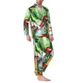 thumbnail image 2 of Lsque Vegan1 Pattern Long Sleeve Pajama Set for Men - Soft 2-Piece Sleepwear and Loungewear Set with Pockets, Comfy Nightwear-Medium, 2 of 7