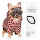 thumbnail image 3 of Fotbe Red and Brown Squares Sudadera con Estampado para Perros Pequeños – Suéter con Capucha para Mascotas, Tela Suave de Forro Polar con Bolsillo-X-Small, 3 of 7