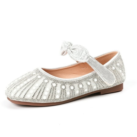 

Children‘s Mary Jane Faux Pearl Bow Soft Sole Shoes