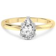 thumbnail image 4 of IGI Certified 4 Carat Pear Shape Lab Grown Diamond Engagement Ring | 14K White Gold |Lyla Hidden Accents SolitaireLab Diamond Ring | FG-VS1-VS2 Quality Friendly Diamonds, 4 of 6