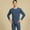 Blue, variant on Thermal Underwear Winter Warm Heated Base Layer Shirt Pants With Knee Abdomen For Cold Weather