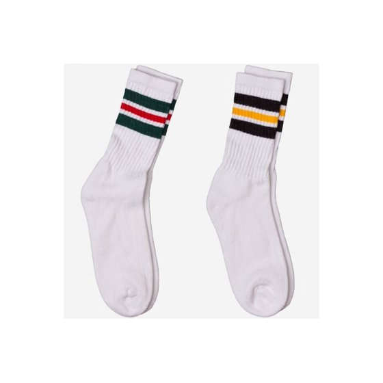 SockBroker 4Pack Old School Striped Tube Crew Sockswomen's
