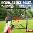 thumbnail image 3 of 7' x 7' Baseball & Softball Practice Hitting & Pitching Net similar to Bow Frame, Great for All Skill Levels, 3 of 8