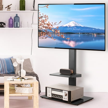 - Rfiver 2-Shelf TV Stand with Swivel Mount for TVs up to 65