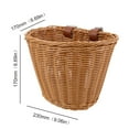thumbnail image 2 of HUISZJ Bicycle Basket Adjustable Front Handlebar - 8.27x6.30x6.30 inch Brown Basket - Adjustable Accessories for Bike Supplies, 2 of 10