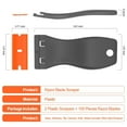 thumbnail image 7 of FACEGA Plastic Razor Blade Scraper Decal Sticker Remover Tool 2 Pack Scraper with 100 Pack Plastic Razor Blades for Auto Window Tint Vinyl Tool Application,Easily Remove, 7 of 7