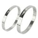 thumbnail image 3 of Pulsera de acero inoxidable jinwen ala pulida para mujer Plata 18cm, 3 of 8