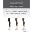 thumbnail image 2 of MeMoi Miss Buttons Cotton Blend Footless Sweater Tights - Womens - Female (Small/Medium, Stormy Skies), 2 of 7