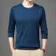thumbnail image 1 of Mens Solid Color T Shirt O Neck Long Sleeve Tee Casual Loose Top Shirt Autumn, 1 of 9