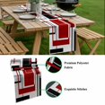 thumbnail image 5 of Red Black Geometric Table Runner - 36 Inch Long, Kitchen Dining Table Runner Dresser Scarves, Contemporary Gray Abstract Stripes Farmhouse Decor for Coffee Tables Wedding Party Banquet, 5 of 8