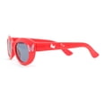 thumbnail image 3 of Girls Child Size Butterfly Deco Oval Mod Cat Eye Plastic Sunglasses Red - Black, 3 of 4