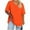32-Orange, variant on ICHUANYI Womens Shirts , Oversized V-neck T Shirts For Women Plus Size Graphic Drop Shoulder Short Sleeve Tops Summer Loose Pullover Tees