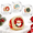 Xmas, variant on 3-Pack Santa Claus Christmas Contest Trophy Ring Set with Display Cases and Stands