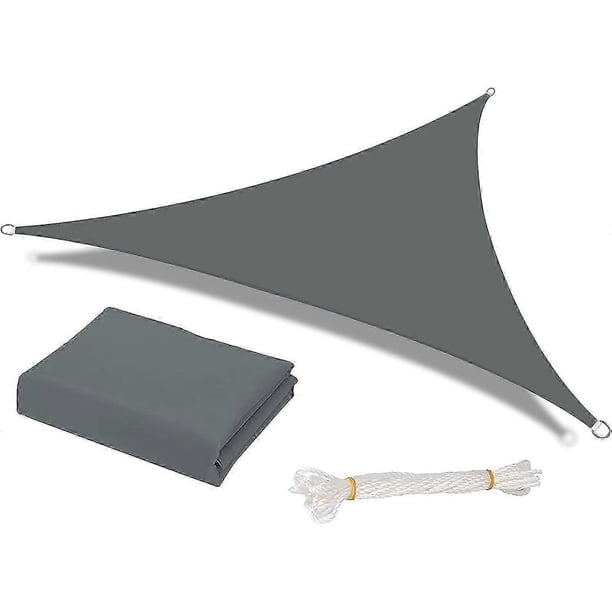 2026 Shade Sail Waterproof Outdoor Garden Patio Party Sun Protection Awning 3x3x3m Triangular Canopy 98% UV Protection Comes with Bonus Rope Grey
