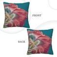 thumbnail image 3 of Square Throw Pillow Covers with Core, Flower Blooming Background Pillows for Sofa Beds, 16" x 16" Multicolor, 3 of 9