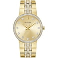 thumbnail image 1 of Bulova Crystal Mens Watch and Cross Pendant Necklace Box Set, 1 of 4