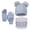 Gray, variant on Fancifize Winter Hat Gloves Scarf Set for Kids, Beanie Hats with Pom Mittens and Knit Neck Warmer, 3 Piece Warm Outfits 2-10 Years