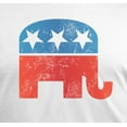 thumbnail image 4 of Old Glory Mens Distressed Republican Elephant Logo Short Sleeve Graphic T Shirt, 4 of 6