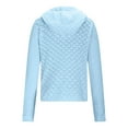 thumbnail image 2 of Qulqfy Cotton Women Sweaters Pullover Long Sleeve Blue Knitted Hooded Shirts with Kangaroo Pocket Womens Fall Sweater L, 2 of 3