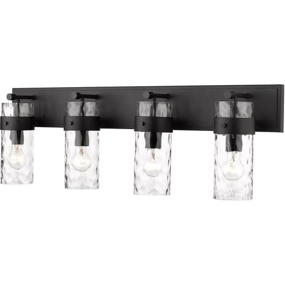 4 Light Vanity Light Fixture in Transitional Style-11.25 inches Tall and 34 inches Wide-Matte Black Finish Bailey Street Home 372-Bel-4620009
