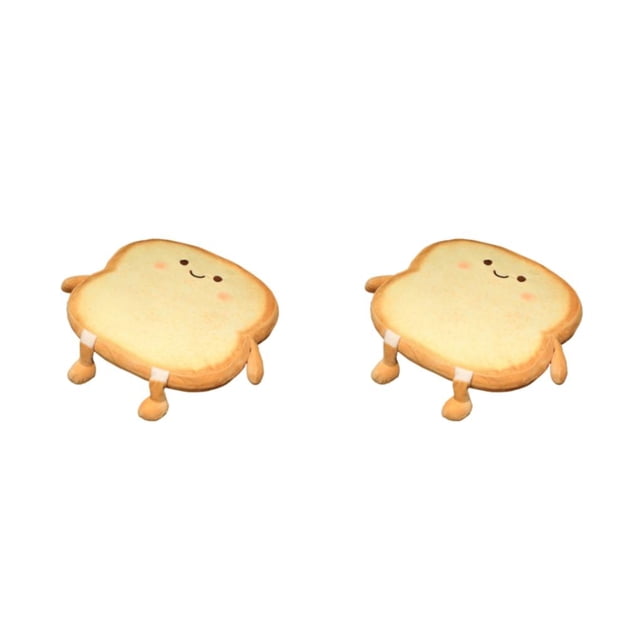 Cateissary Cojín de asiento con forma de tostada, reemplazo de dibujos animados, , decorativo, para el hogar, sillón , almohadilla para Tipo 1 2Conjunto