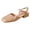 Khaki, variant on Women's Mary Jane Low Chunky Heels Slingback Sandals Square Cap Toe Dress Shoes Wedding Party Work Office Pumps Shoes Black Size 6.5