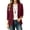 A Wine, variant on Chaqueta Para Mujer Ndbuld Women's casual winter solid-color fitted lapel blazer cardigan top Orange M