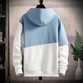 thumbnail image 2 of Mens Hoodies Long Sleeves With Pocket Paneled Contrast Track Sweatshirt Fashion Print Hoodies for Men, 2 of 6