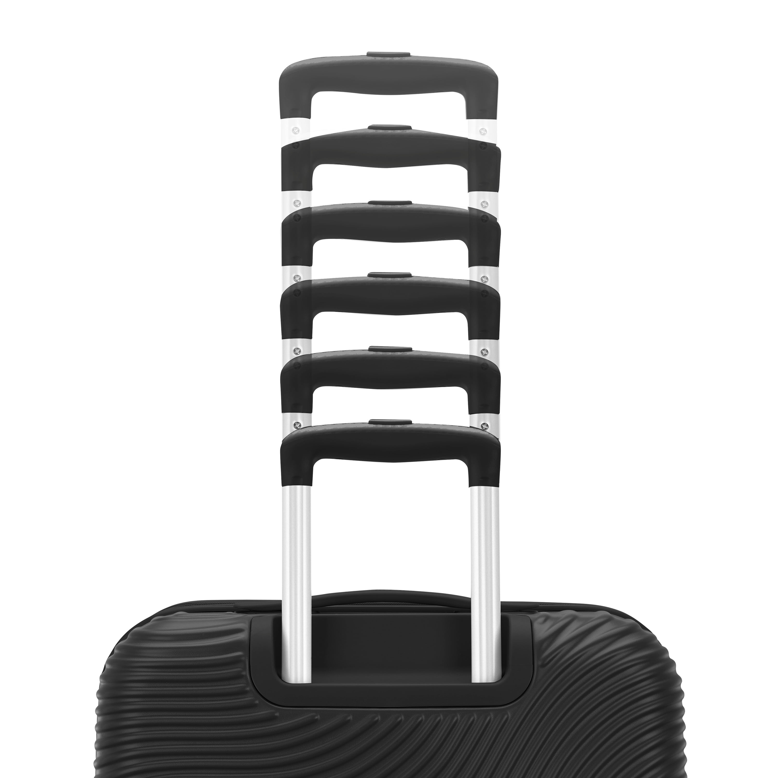 American Tourister Color Waves Carry On Expandable Luggage Suitcase with Spinner Wheels, Black