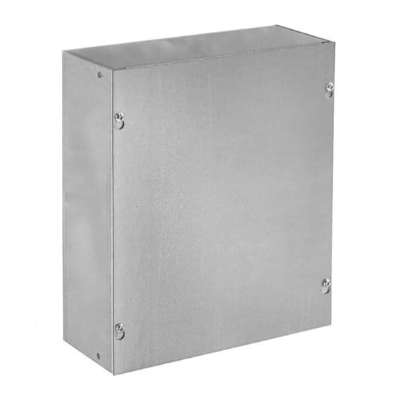 ASE10X10X4NK Pull Box - 10x10x4 Inch Steel Electrical Box - Gray Screw Cover - UL Listed Type 1 - Conduit Junction Box for Industrial & Commercial Use