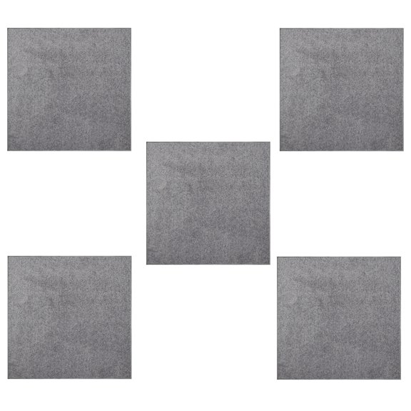 Furnish My Place Modern Plush Solid Grey Color Rug - Pets and Kids Friendly Rug, Indoor/Outdoor Mat, Area Rugs Great for Kids, Pets, Event, Living Room, Made in USA, 2' x 2' Square - Set of 5