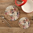 SKYSONIC Watercolor Fowers Pot Holders Trivets, 2 Pcs Heat Resistant